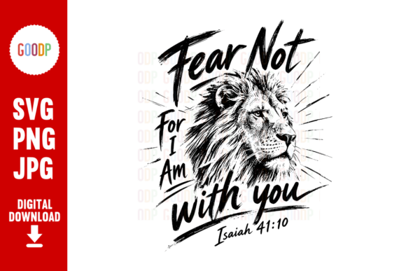 Download Fear Not Lion Bible Verse SVG - Lion Collection
