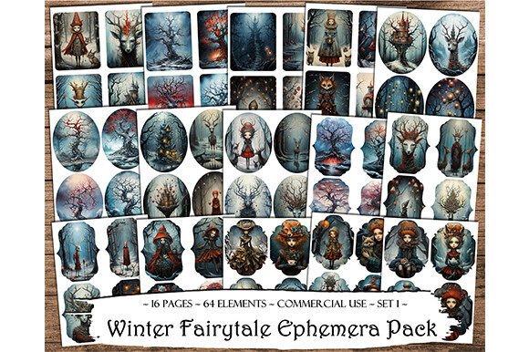 Download Winter Fairytale Ephemera Pack - Fairytale Collection