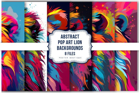 Download Abstract Pop Art Lion Backgrounds Pack - Lion Collection