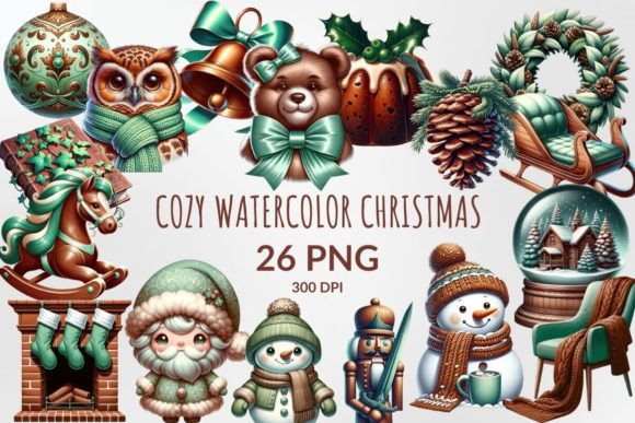 Download Cozy Watercolor Christmas Sublimation - Cozy watercolor Collection