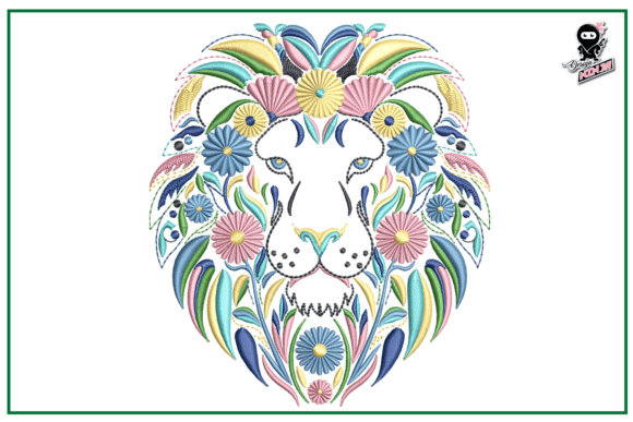 Download Floral Lion - Lion Collection