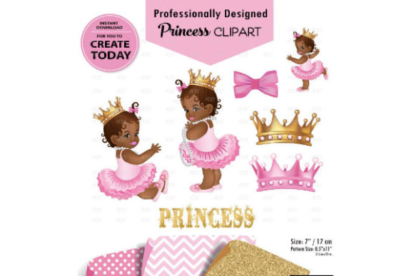 Download African American Baby Girl Pink and Gold - Baby girl Collection