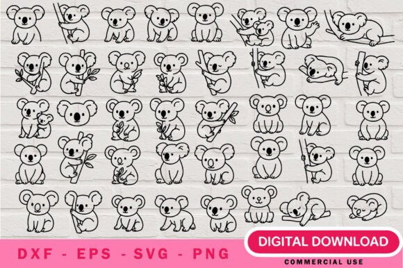 Download Koala Outline SVG Bundle - Premium Resources