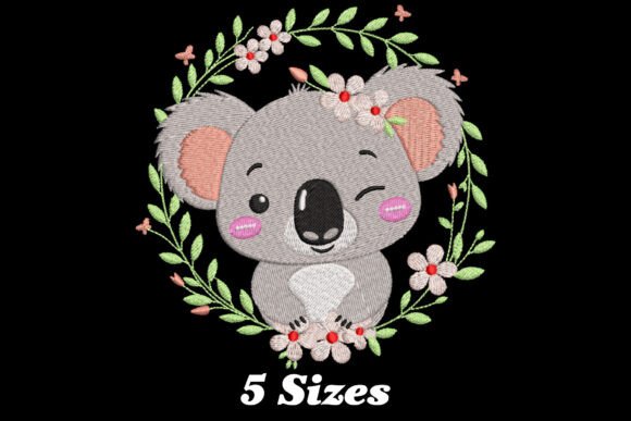 Download Cute Koala with Flower Wreath - Koala Collection