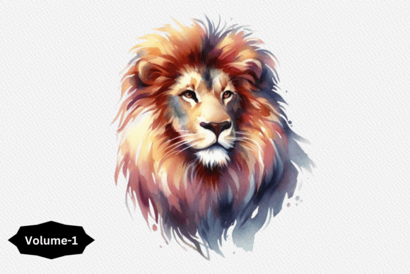 Download Watercolor Lion Clipart Illustrations - Lion Collection