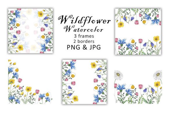Download Watercolor Frames Clipart Wildflower PNG - Wildflower png Collection