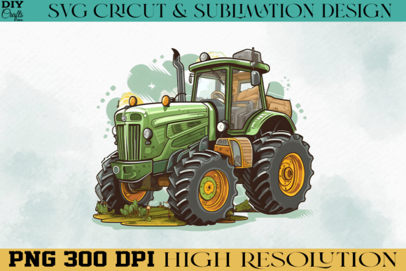 Download Farm Tractor PNG Sublimation Design - Farm tractor png Collection