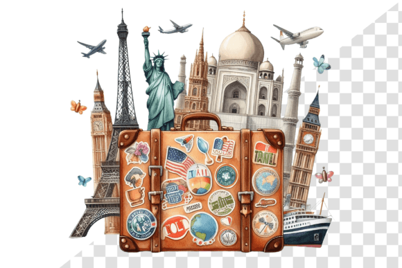 Download TravelSticker Vintage Suitcase Clipart - Suitcase clipart Collection