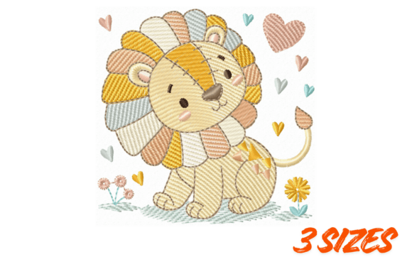 Download Cute Lion Embroidery Nursery Design - Lion Collection