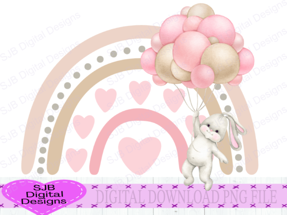 Download New Baby Girl Bunny Rainbow Watercolor - Baby girl Collection