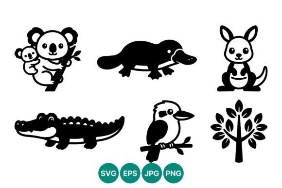 Download Koala Baby Platypus Kangaroo Bird Tree - Premium Resources