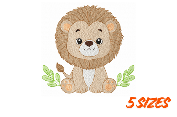 Download Cute Baby Lion Embroidery Design Set - Lion Collection