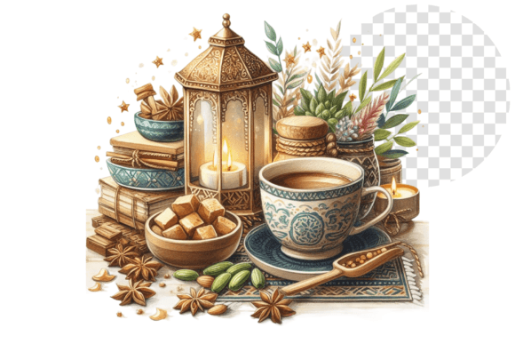 Download TeaJoy Eid Bliss Cozy Watercolor Cup - Cozy watercolor Collection