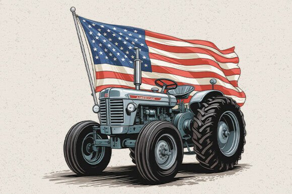 Download Patriotic Farm Tractor PNG - Farm tractor png Collection