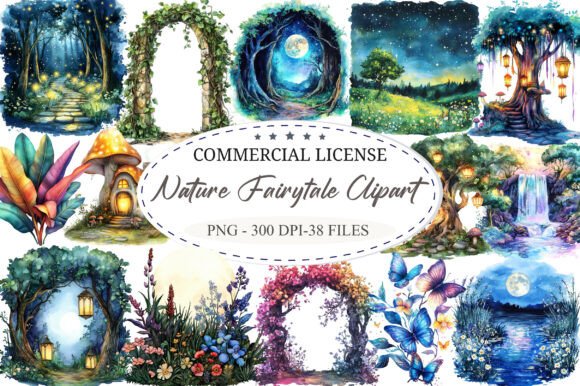 Download Enchanted Nature Fairytale Clipart - Fairytale Collection