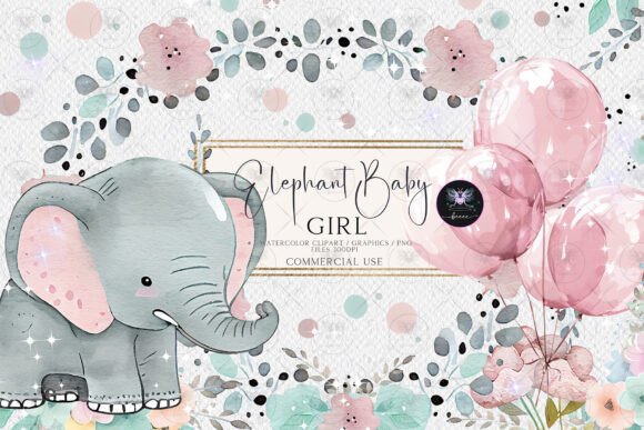 Download Elephant Baby Girl Clipart - Baby girl Collection