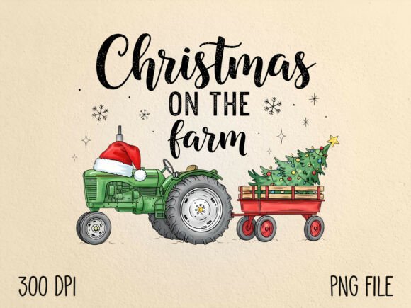 Download Christmas on the Farm Tractor PNG - Farm tractor png Collection