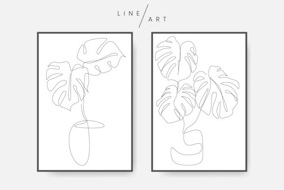 Download Monstera Leaf Line Art - Monstera Collection