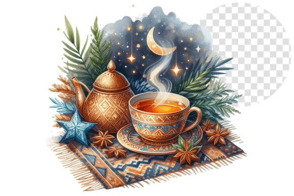 Download TeaJoy Eid Bliss Cozy Watercolor Cup - Cozy watercolor Collection